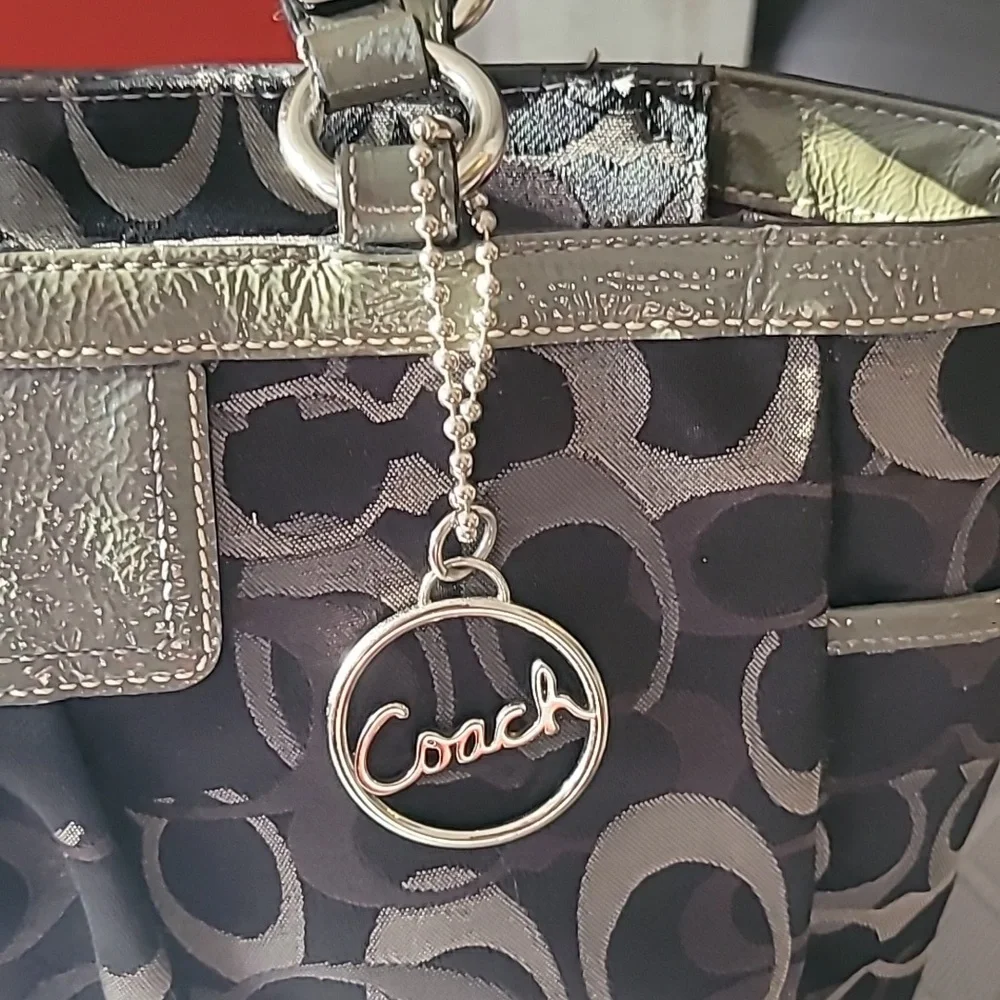 Coach Optic Signature Gallery Bag Purse Tote F13762 VINTAGE